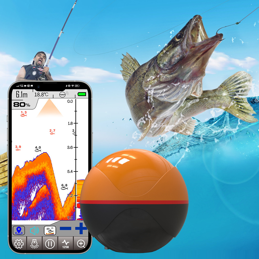 新しいデュアル周波数スマートWiFi魚群探知機、高精細ソナー - Fish Finder のレビューと価格