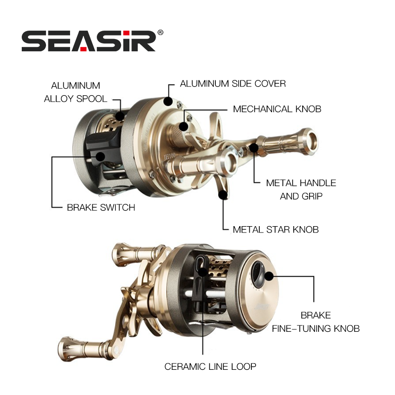 SEASIR JH 全金属ドラムベイトキャスティングリール  - Abu Garcia Reel Max のレビューと価格