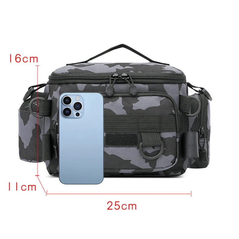 ブラックフィッシングタックルショルダーバッグストレージウエス - Fish Finder Case のレビューと価格
